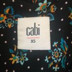 CAbi Whimsy Black Floral Dot Sleeveless Blouse Top #3440 XS Career Wear Photo 3