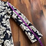 Robert Rodriguez  Black and White Flora Blazer Suit Jacket Magnetic Buttons Photo 11