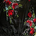 Free People Intimately  Black Floral Velvet Bodysuit, Sz S Photo 11