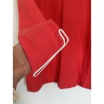 Crown & Ivy NEW Womens L - Wide Neck Bow Detail 3/4 Sleeve Coral Pink Red Blouse Photo 4