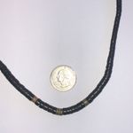 Vintage Brown Brass Wooden Beads Beaded Boho Necklace Photo 4