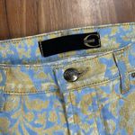 Roberto Cavalli Just Cavalli Floral Vintage Jeans Pants Sz 28 Gold Blue Straight Women’s Photo 10