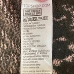 Topshop black paisley on pink stretch knit legging womens size 6 holiday dressy Photo 4