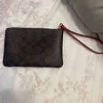 Coach  Wristlet Brown and red Leather Photo 1