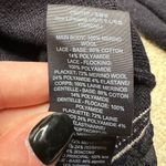 Tory Burch : Merino Wool Navy Velvet Lace Button Front Knit Cardigan Photo 5