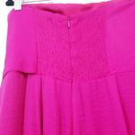 Anthropologie MAEVE Hot Pink Jumpsuit Smocked Strapless Wide Leg Photo 12