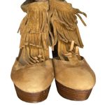 Elaine Turner  Suede Wedge Heels‎ Fringe Photo 1