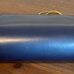 Andrew Geller Vintage  Blue Metallic satchel clutch with gold clasp EUC 70’s Photo 7