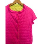 Patty Kim Paris Reversible Puffer Vest Women’s Size XS Bright Neon Pink Yellow Photo 1