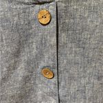 ZARA  Chambray cotton/Linen Blend Tie Sleeve
Button Top Size XS Photo 2