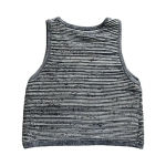 Aritzia Babaton Sculpt Knit Muscle Cropped Tank in Blue/white Size Small Photo 2