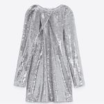 ZARA  sequin long sleeve mini dress Photo 2