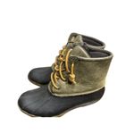 Sperry Top Sider Duck Boots Women Olive Green Waterproof Lace Up Ankle Boots Brown Size 8 Photo 6