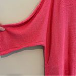 Soft Surroundings  Salmon Pink Slouchy Sweater Tunic Dress One Size Pockets Photo 3