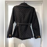 Jones New York Black Quilted Jacket with White Accents Photo 1