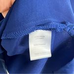 Universal Standard  Louise Long Sleeve Satin Blouse in Royal Blue Small Photo 9