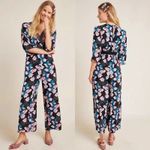 Anthropologie Blank London Floral Hibiscus Wide Leg Jumpsuit NWT Large Petite Black Size undefined Photo 1