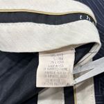 Theory  Dark Blue Pinstripe, Wool, Wide-Leg Pants Photo 3