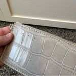ZARA  Women’s‎ Gray Croc Like Texture Wallet With Silver Chain Photo 5