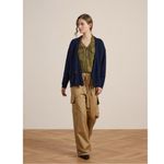 Free People Found Floral Moss Button Down Camp Shirt Olive Green Medium Unisex Photo 10