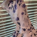 DKNY White and Purple Floral Dress Photo 2
