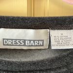 Soft Gray Floral Long Sleeve Top by Dress Barn Size M Photo 4