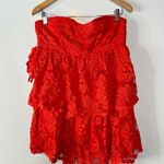 Maeve Anthropologie  NWT Strapless Lace Mini Dress Size Large Photo 3