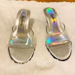 Fanfares Vintage  iridescent rainbow silver heels Photo 5
