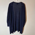 Halogen  Navy Open Front Long Sleeve Lightweight Cardigan Sweater XL Photo 4