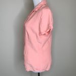 Linen Short Sleeve Camp Shirt Sz Medium Peach Orange Photo 2