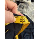 Adrianna Papell ADRIANA PAPELL Navy Satin Crepe Button High-Low Gown Size 16 Photo 8