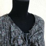 Denim & Supply Ralph Lauren Denim & Supply Womens Blouse Size XS Ralph Lauren Lace Up Paisley Ruffle‎ Poet Photo 4