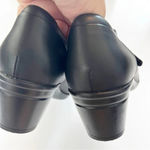 Clarks Collection Black Leather Mary Jane Heels Women’s Size 6.5 Witchy Demure Photo 6