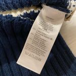 Madewell Wide Rib Turtleneck Sweater in Classic Indigo Stripe Medium Photo 5