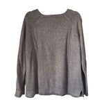 S4 Hannah Metallic Silver Knit Sparkle Sweater Ramie Cotton Gray Size L Photo 4