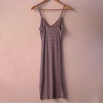 Forever 21 Ribbed Dark Red & Cream Striped Midi Dress Size S NWT Photo 2