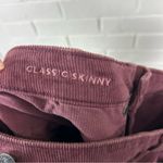 American Eagle Maroon Corduroy Classic Skinny Pants Size 14 Photo 3
