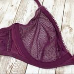 La Perla Miss Studio  Plum Lace Unlined Plunge Bra Photo 3