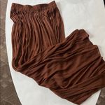 ZARA WOMAN Brown Flowy Lightweight Crinkle Effect Midi to Maxi Skirt Size Medium Photo 3
