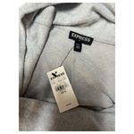 EXPRESS New Sweater Womens XS Gray Cowl Neck Asymmetrical Drop Shoulder Soft Photo 3