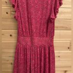 Evereve  Size XS Elena Ditsy Floral V Neck Midi Length Short Sleeve Dress Photo 9