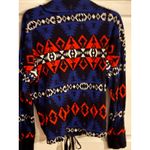 L RL Lauren Active Geometric Print Zip Up Jacket Women's XL Blue Photo 3