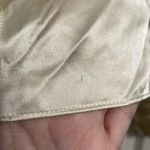 Reformation π NWT 100% Silk Roe Puff Sleeve Shirred Blouse in Champagne Gold Photo 7