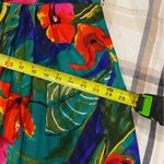 Vtg Alfred Dunner Floral Hawaiian Print Midi Skirt Size 18 Made in USA Floral Red Photo 9