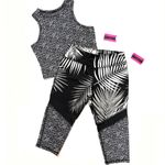 Madden Girl Material Girl Active Noir Spacedye Print Athletic Crop Racerback Tank To… Photo 3
