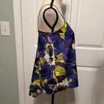 Topshop Purple Yellow Floral high-low Tank Top Blouse Size 4 Y2K Festival Photo 1