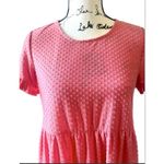 Sugar Lips Sugar + Lips Coral Pink Swiss Dot Tiered Babydoll Dress Women's Small Photo 1
