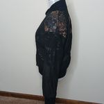 G 3 vintage floral leather bomber jacket size medium # 238 Purple Photo 2