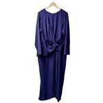 Dress the Population Naomi Long-Sleeve Twist Long Maxi Gown Purple 3X Plus Size Photo 3