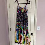 Mirror Image Multicolored Maxi Dress Sleeveless Size Medium Beads Bohemian India Black Photo 1